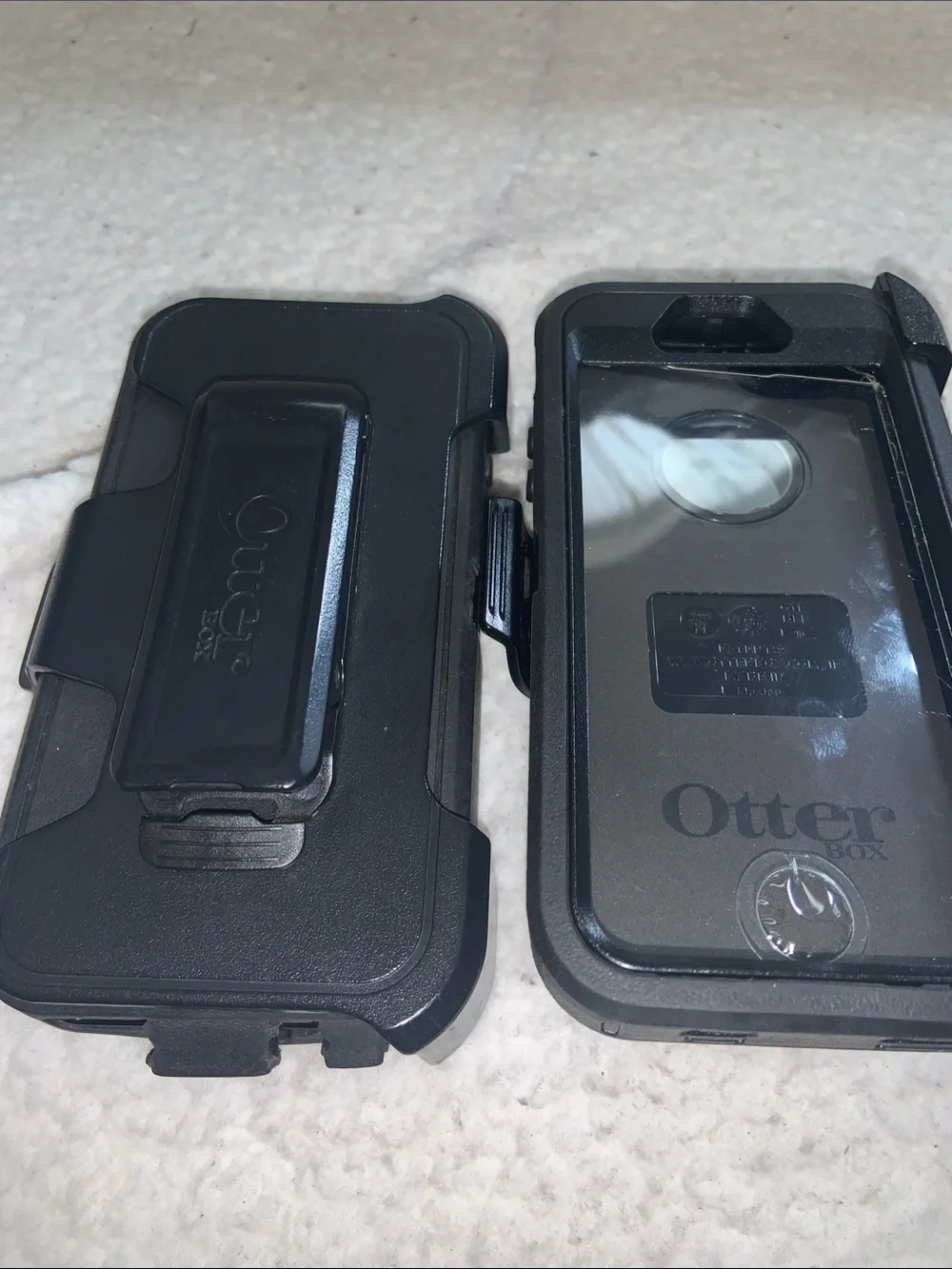 2 OtterBox Black Rugged Defender Case with Belt Clip Holster
